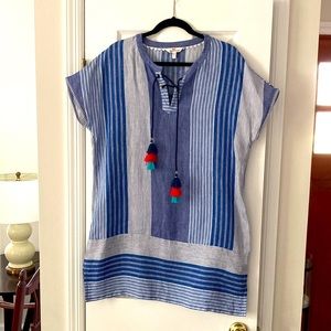 Vineyard Vines Striped Linen Tunic Dress